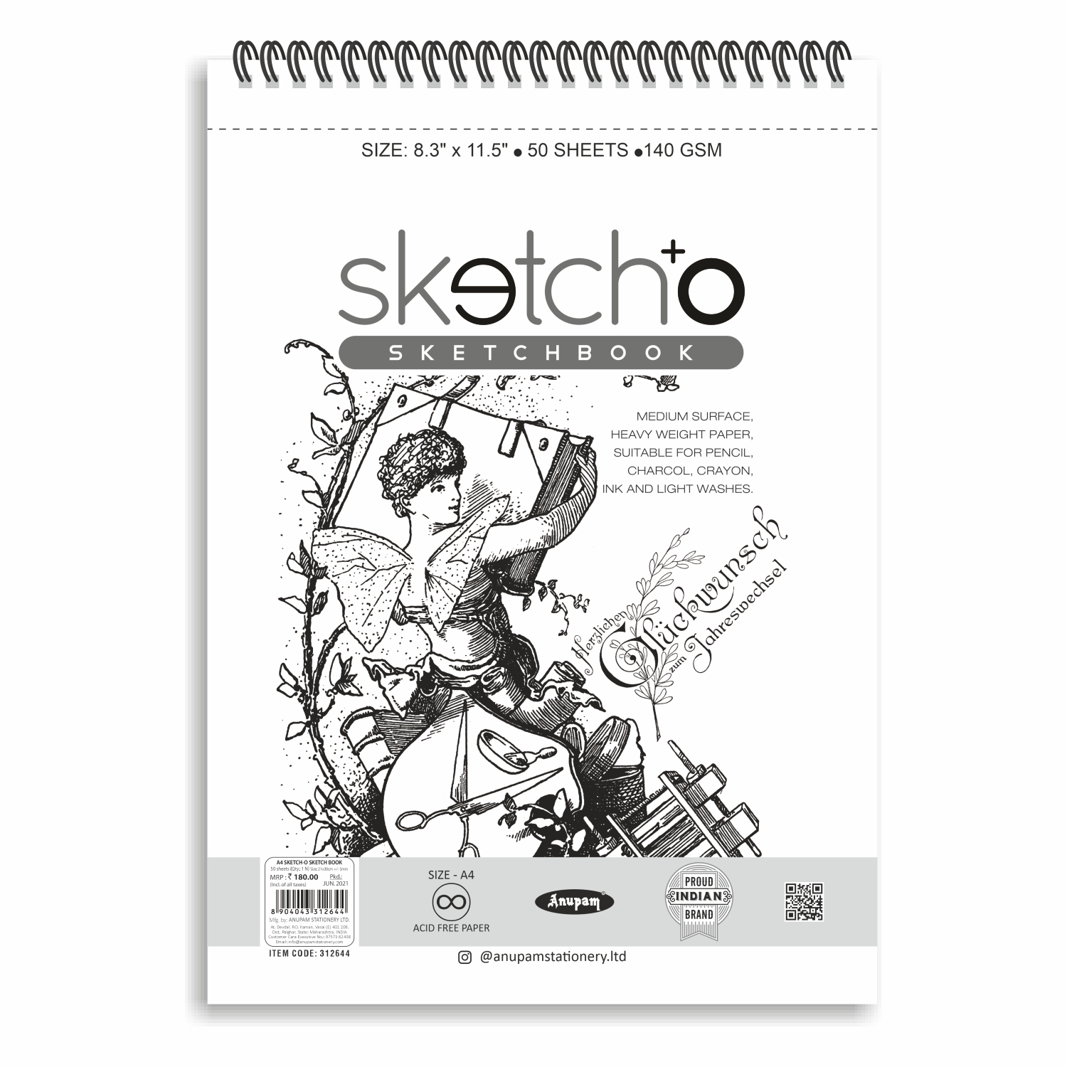 Sketch-O Sketch Drawing Book (Soft Cover) - 140GSM