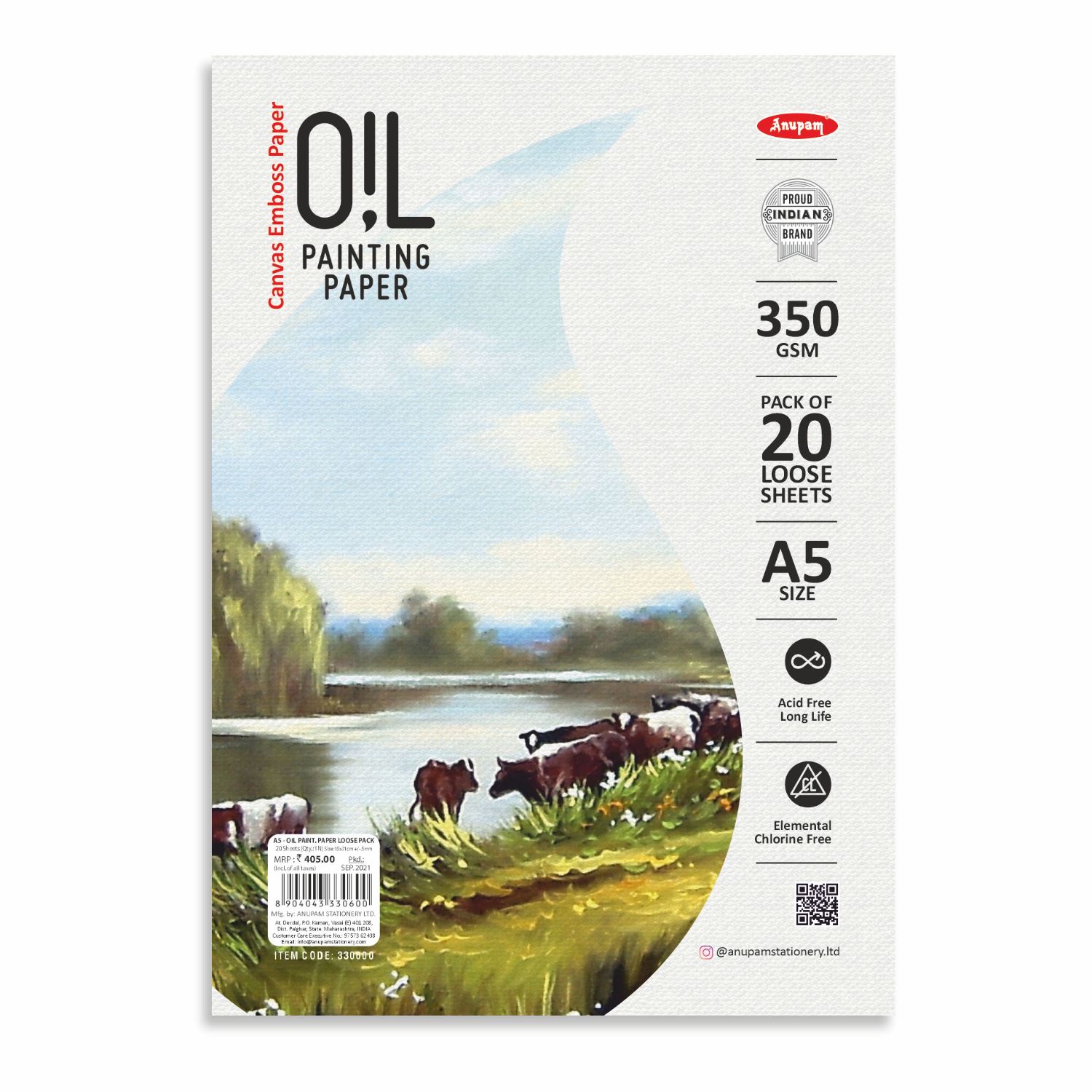 Oil Painting Drawing Paper Pack - 350GSM
