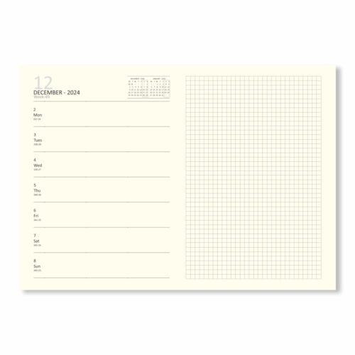 A-Planner Diary 2024 - Linen - A-Journal Stationery